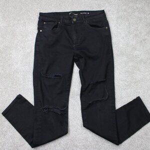 Saint Laurent Paris Jeans Mens 34x30 Black D02 M/SK-LW Japanese Denim Distressed